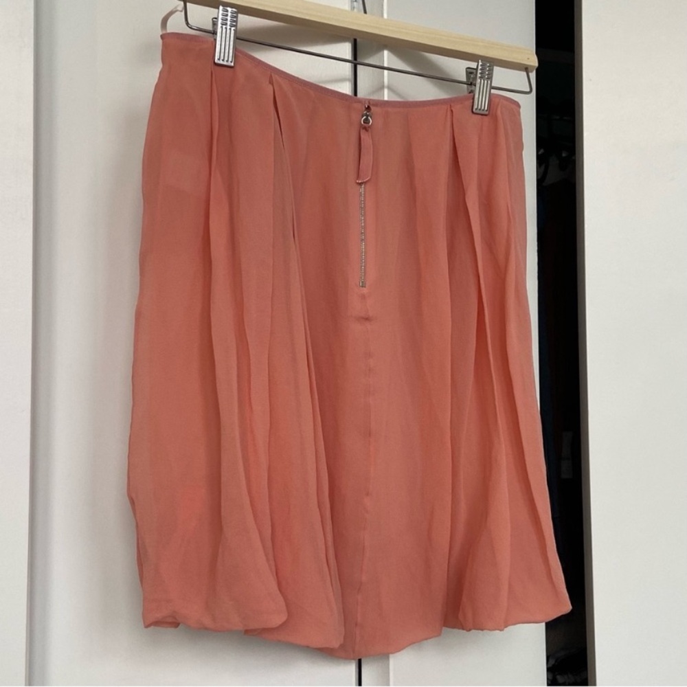 🍒Nina Ricci Silk Skirt - Peach - Bubble Skirt Made in France - Size FR40 - Picture 8 of 16